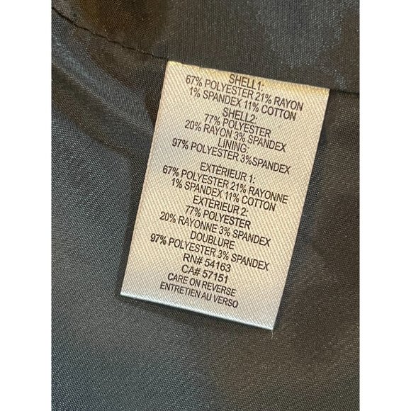 Calvin Klein Womens Piped Tweed Blazer Jacket Full Zip Color Block Gray Size 12 - Picture 6 of 9